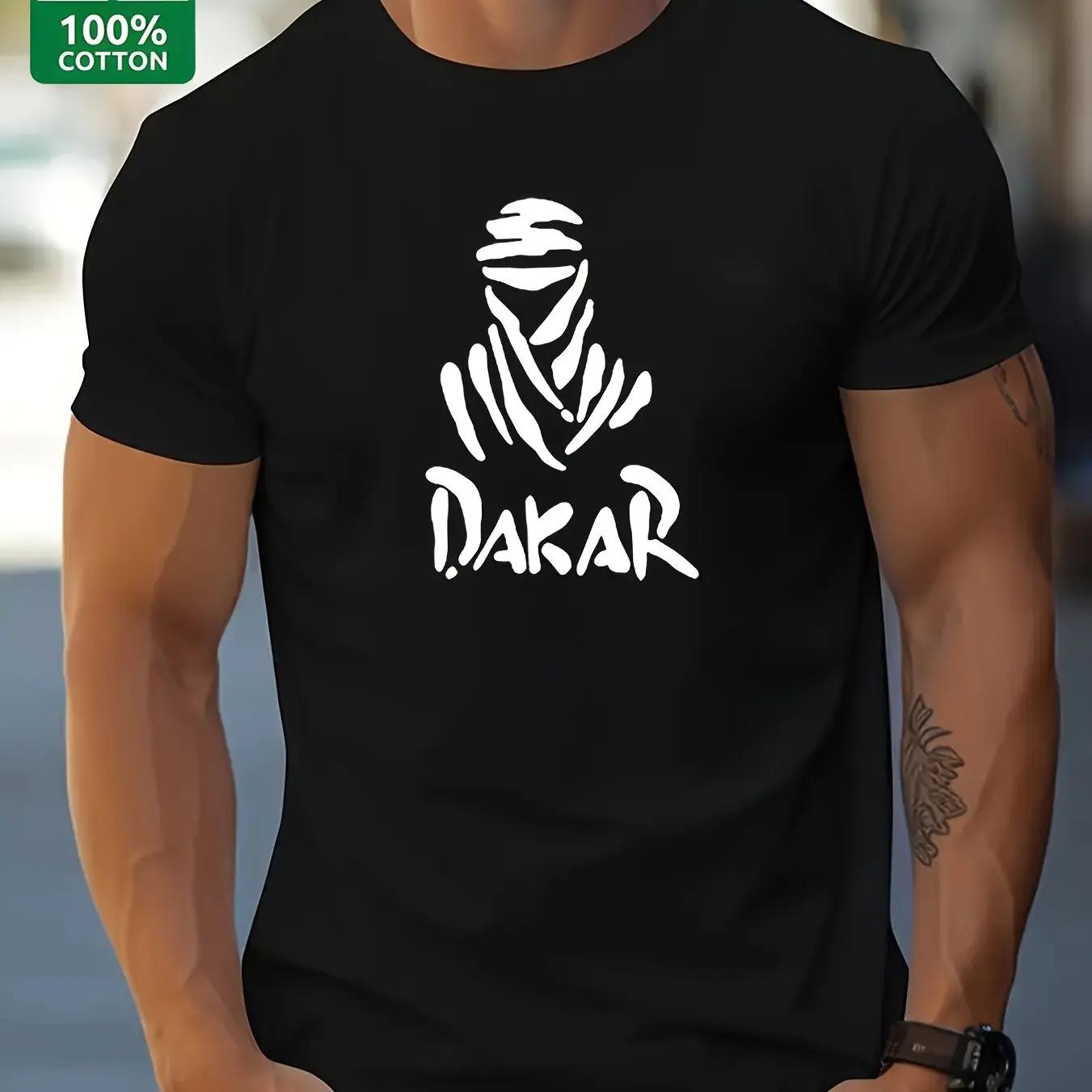 

Men s Summer 100 Fashionable Casual Loose Large Dakar Style Printed Round Neck Short Sleeve T-shirt Top#Color XXXXXL чёрный