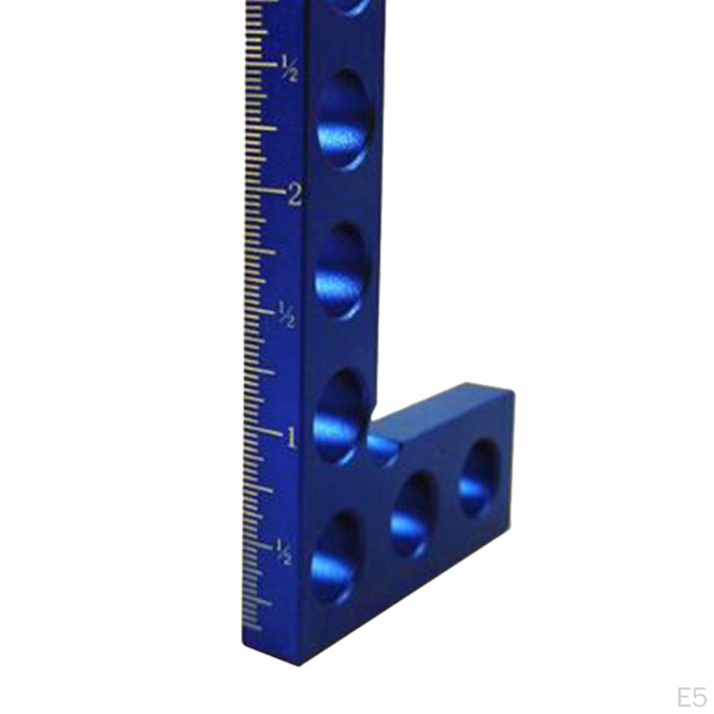4-inch Aluminum Alloy Rectangular Positioning 90 Degree Square Woodworking Ruler