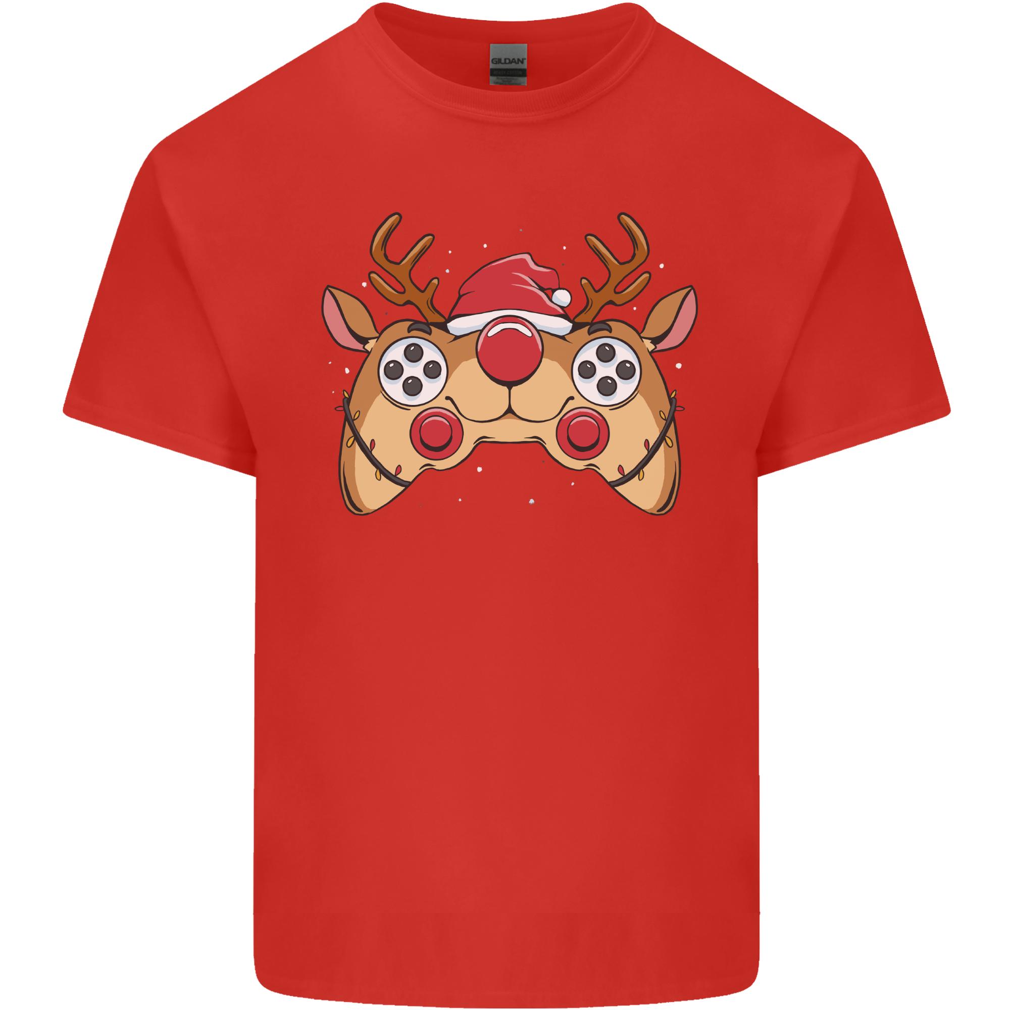Reindeer Joypad Christmas Gaming Gamer Unisexs Light Cotton TShirt S