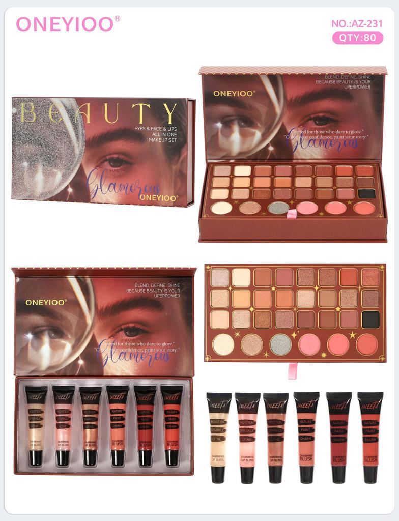 Versatile Multi-functional Makeup Palette: Christmas Edition - Eyeshadow, Blush, Highlighter, Concealer Mix