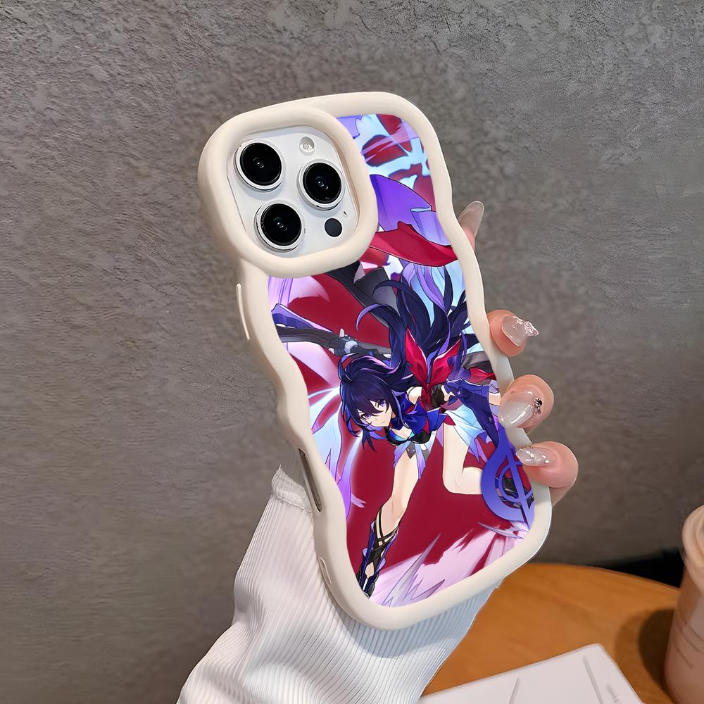 HSR Seele Wavy Edge TPU Mobile Phone Case for iPhone 17 16 15 14 13 12 11 Air Pro Max Plus Colorful Cover