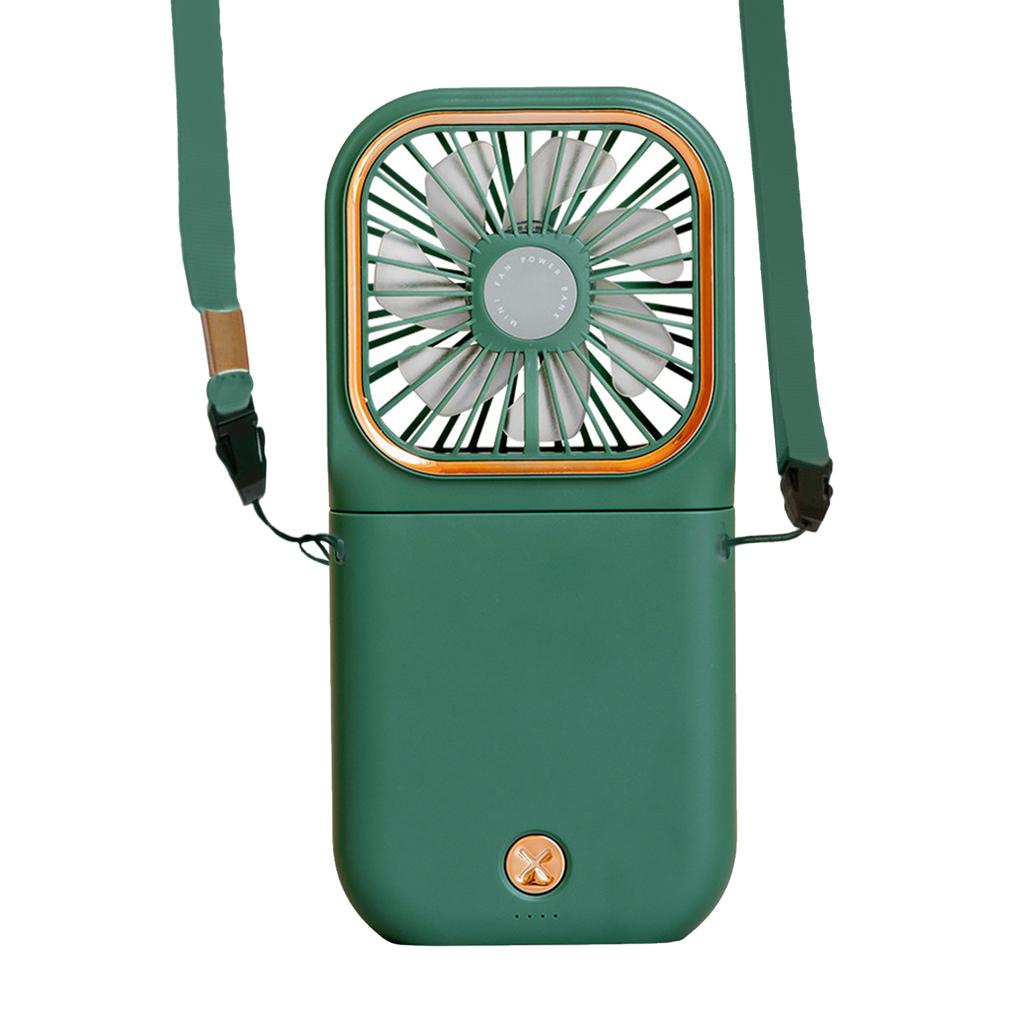 Ventilatore da collana Mini ventagli indossabili Ventilatore sospeso pieghevole Ventilatore ricaricabile a 3 velocità tramite USB con supporto per telefono