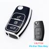 Bil TPU Sammenleggbar Nøkkeldeksel Skall Etui For Ford Focus 2 MK2 Fiesta Mondeo Galaxy Falcon Territory Ecosport Veske Nøkkelring Beskytter