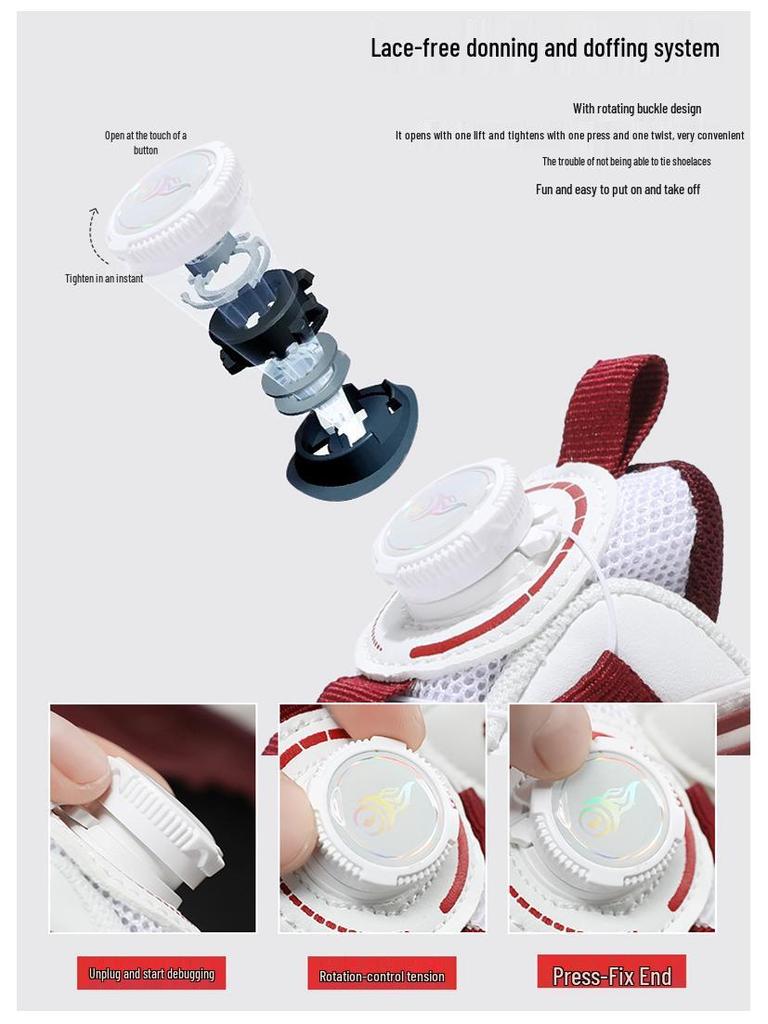 Boys' Trendy Rotating Buckle Basketball and Running Shoes - Autumn/Winter Collection