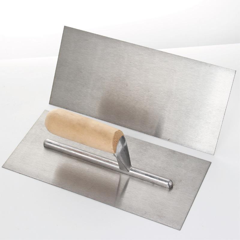 Solid Wood Handle Stainless Steel Plastering Knife for Wall Skimming and Putty Spreading
