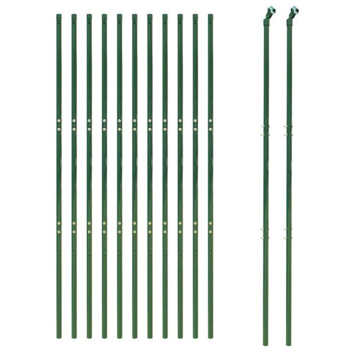 VidaXL Clôture en Mailles de Chaîne, Panneau de Clôture Décoratif, Clôture à Mailles, Barrière de Protection Jardin Patio 153915