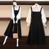 Ensemble pour femme grande taille Printemps et Automne Costume pour femme Populaire Chemise + Robe Deux pièces pour femme