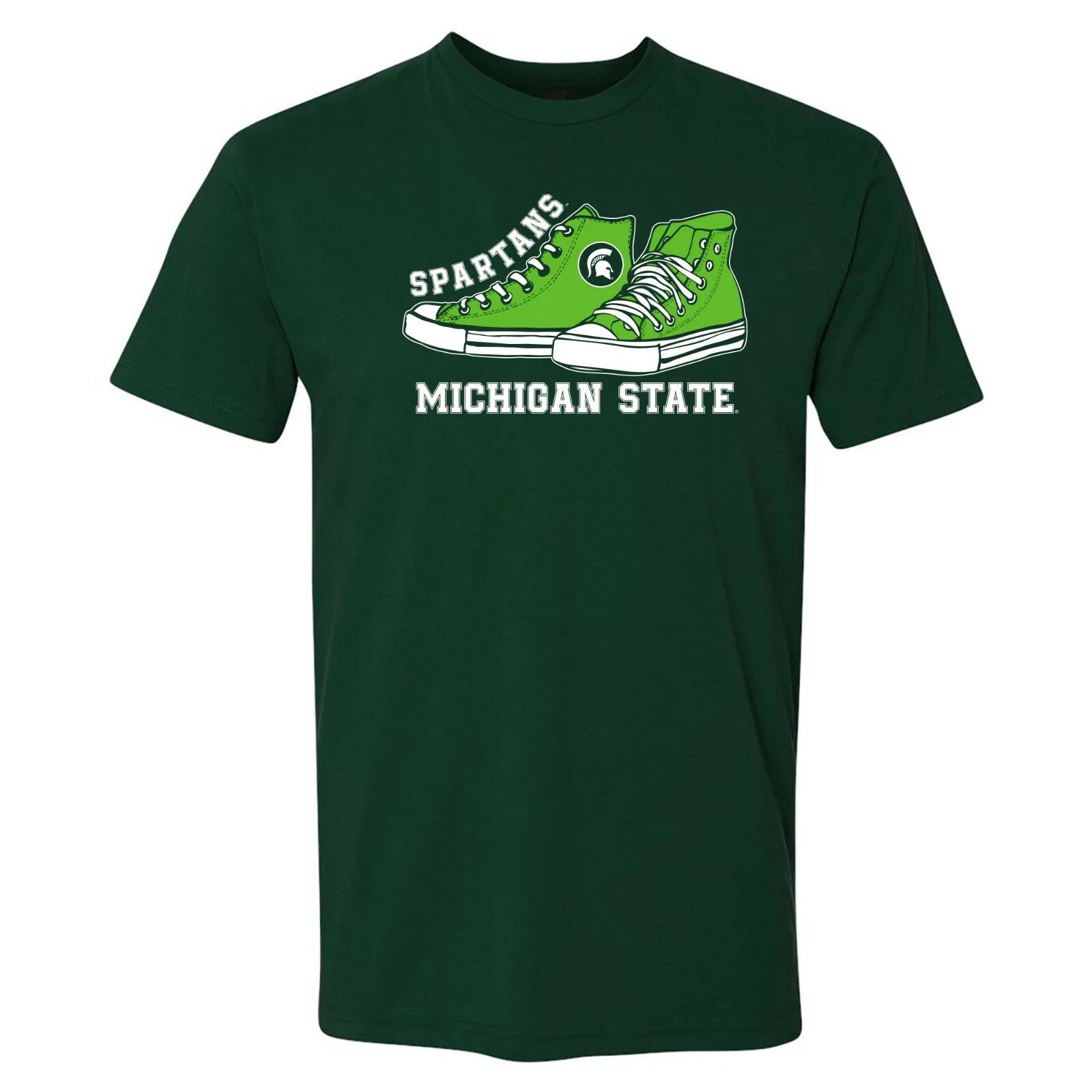 Michigan State Spartans High Tops Premium T-Shirt - Forest L