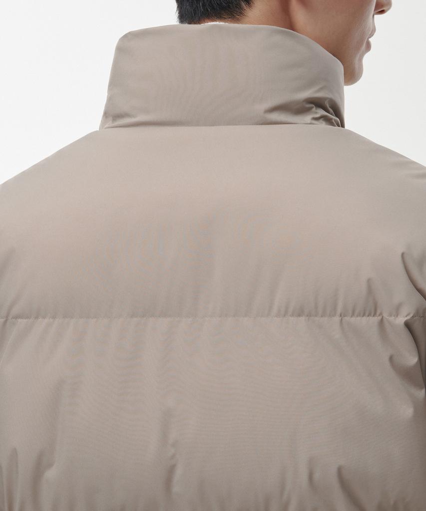 Musinsa Standard Daily Puffer Reversible Fleece Short Padded Jacket [Dusty Beige/Cream]