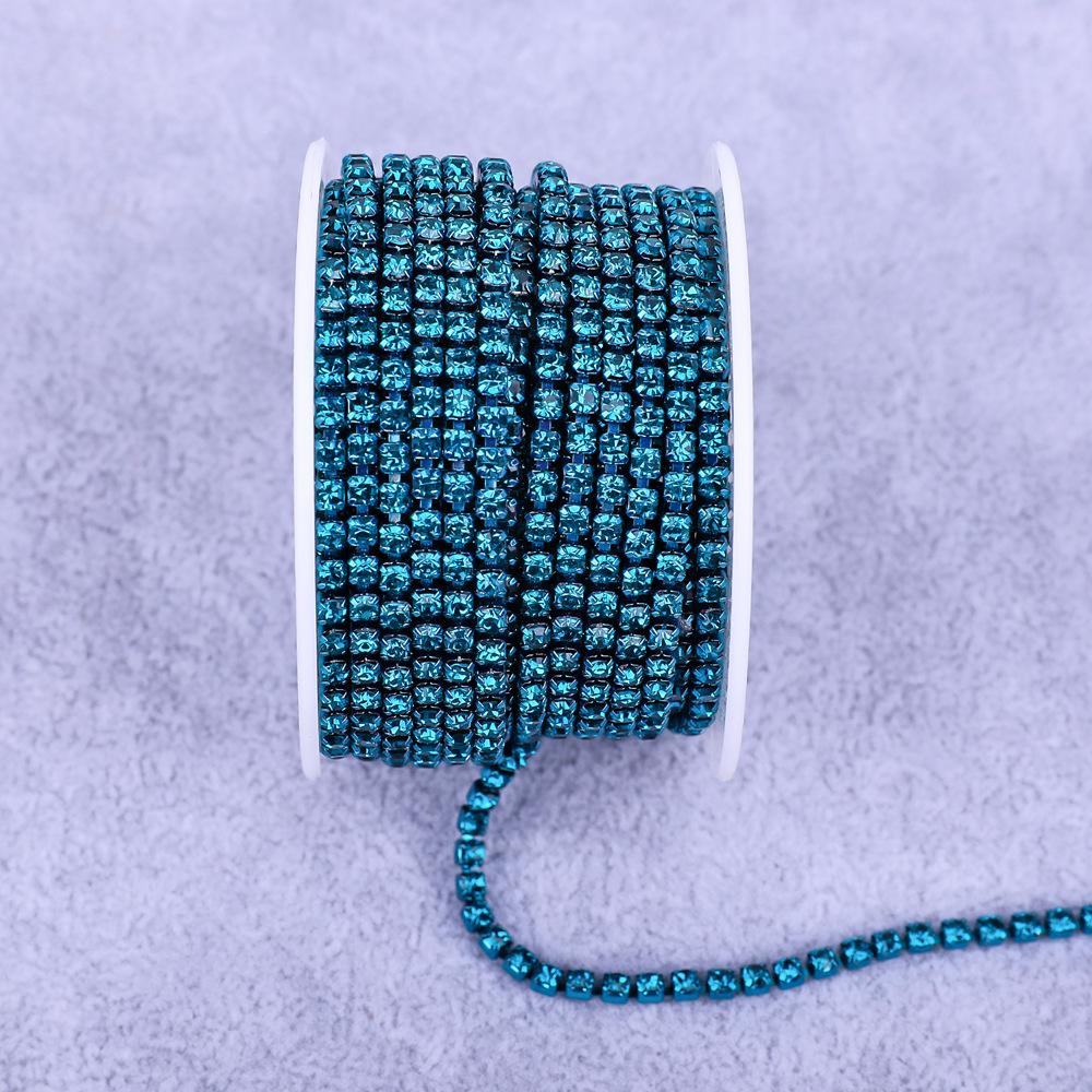 Electrophoresis Bottom Rhinestone Chain Colored Crystal Chain Diy Mobile Phone Case Claw Diamond Chain Jewelry Clothing Wedding Accessories