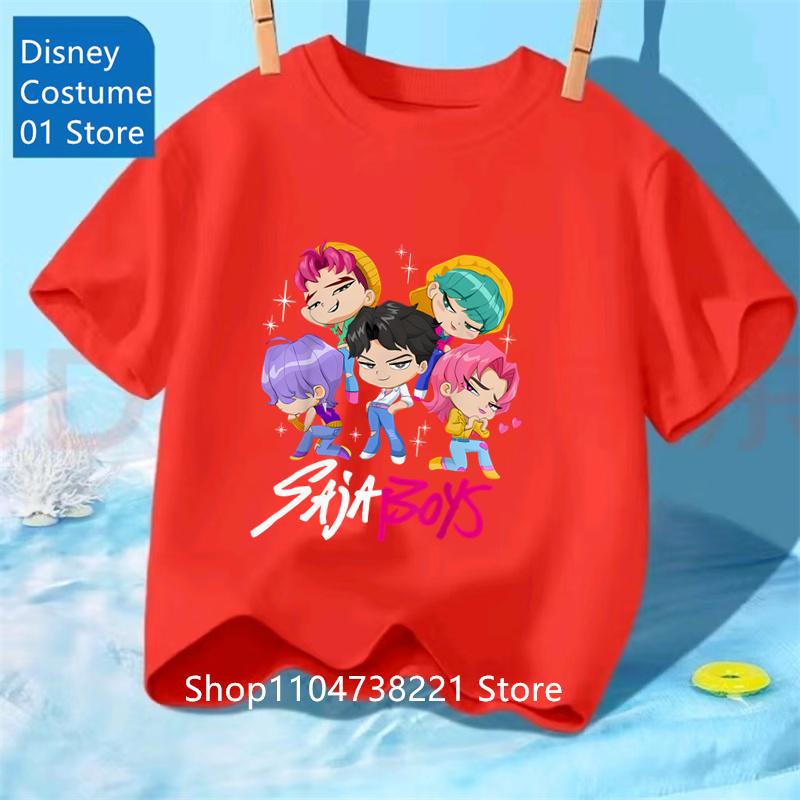 Camisetas Kpop Demon Hunters Huntrix Para Niños Niñas Verano Tops Casuales Manga Corta Camisetas Gráficas Kpop Demon Hunters Camiseta