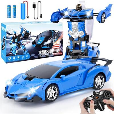 Coche Teledirigido, Robot Transformable, Para Niños, Escala 1:18,Juguete de Cumpleaños,Para Niños de 3,4,5,6,7,8,9,10 Años,Niñ