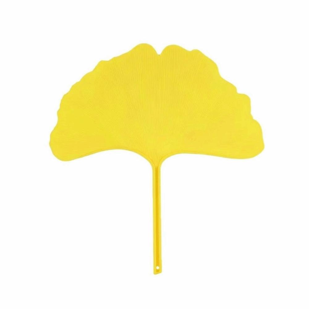 

Artificial Apricot Fan Durable Summer Cooling Fan Creative Ginkgo Biloba Fan Summer жовтий