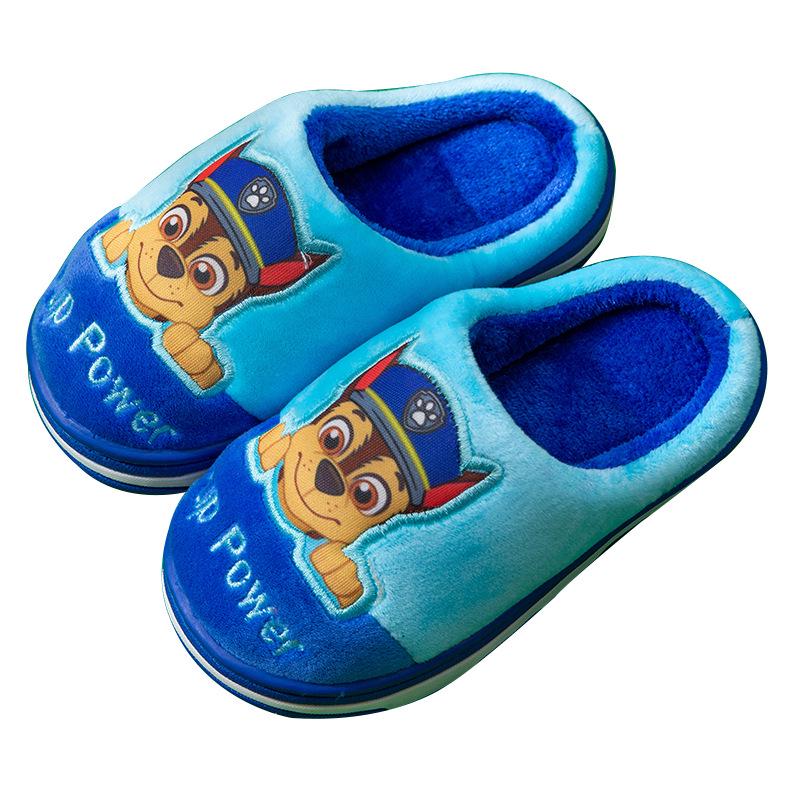 Paw Patrol Kids' Slippers, Autumn/Winter, Non-Slip Cotton, Cartoon Design, Warm and Cute, for Boys & Girls Aged 10+