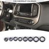 8pcs Center Climate Control Knob Cover Rings For Chevy Colorado/GMC Canyon 2014+