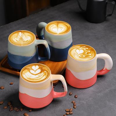 Coarse Pottery Coffee Cup Hanging Ear Latte Cup Retro Ceramic High Value Mug Household Water Cup Couple Cup Pair