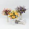 Multicolor Simulation Rose Flower Silk Petals Faux Floral Bouquet Fake Flower  Bride Bouquet