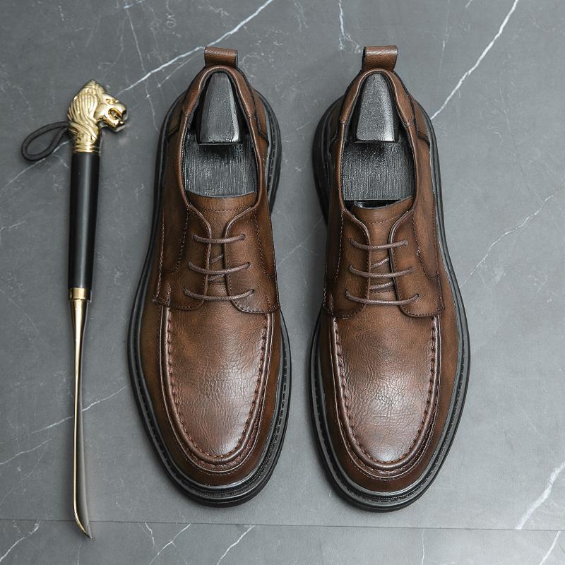 

Британский стиль броги туфли для мужчин бизнес повседневная мода дорожные кожаные туфли на толстой подошве мужские туфли на платформе свадебное платье 44 коричневый