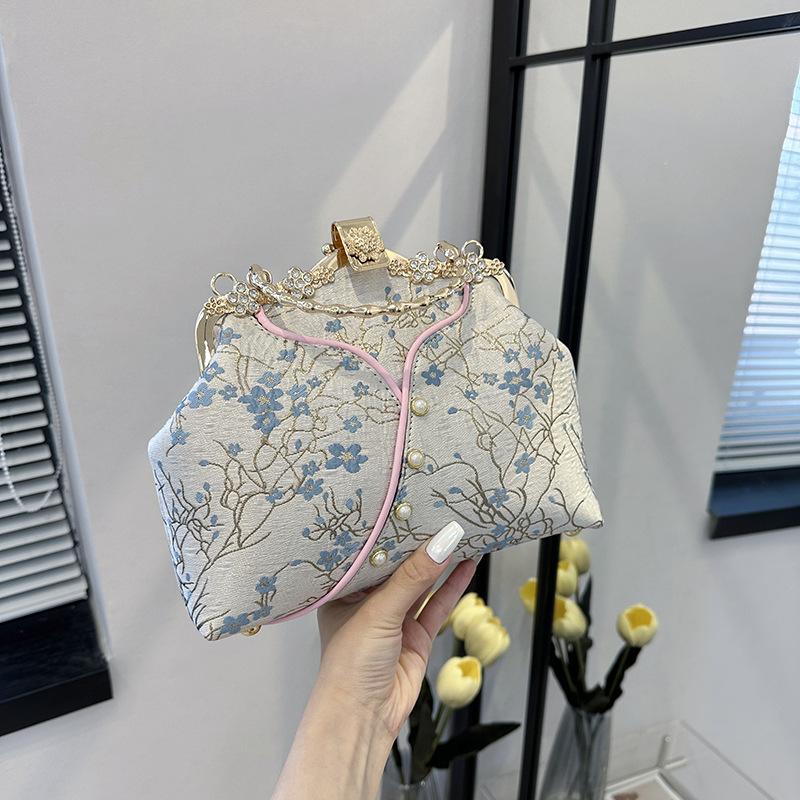 

Китайская сумка ципао женская новая модная цепочка Ханфу темпераментная универсальная на одно плечо портативная сумка-мессенджер синий