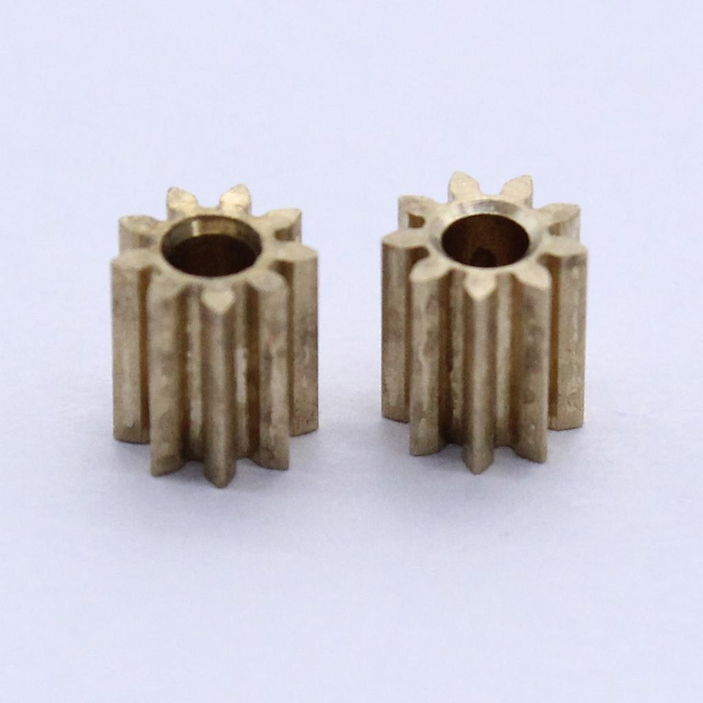 2pcs Motor Pinion Gear for Lego Duplo Intelli Locomotive Module 9 Teeth Brass Gear RC Car Motor Replacement Accessories