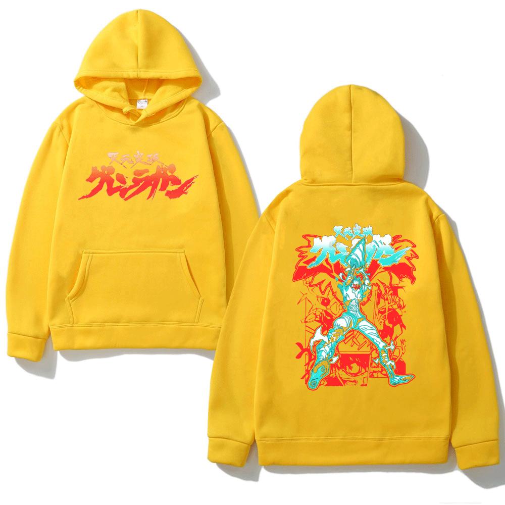 2026 Japón Manga Tengen Toppa Gurren Lagan Sudadera con Capucha de Anime Moda Otoño/Invierno Sudadera Grande