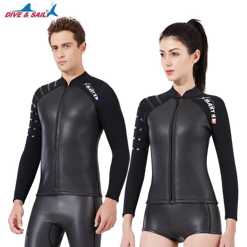 3MM Bare Leather Diving Suit Men's Split Top Women's Thickened Snorkeling Surfing Waterproof Mother's Swimsuit