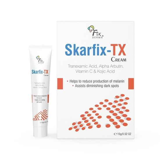 

Fixderma 10% Транексамовая кислота + 2% Койевая кислота + 1% Арбутин SKARFIX -TX Крем для лица 15 г (Пакет из 1)