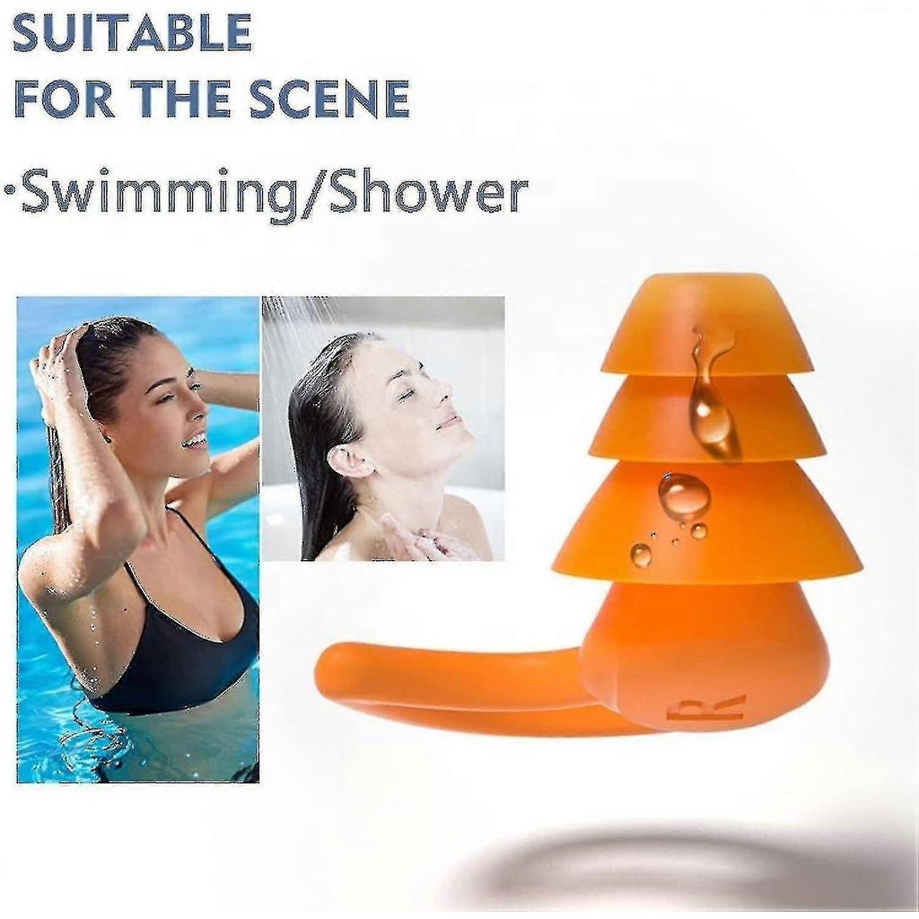Quiet Noise Reduction Earplugs, Super Soft, Reusable Hearing Protection In Flexible Silicone For Sle