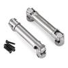 AXSPEED 2PCS Stainless Steel Center Drive Shafts D-shaped Holes for 1/18 RC Crawler FMS FCX18 LC80 Upgrade Parts