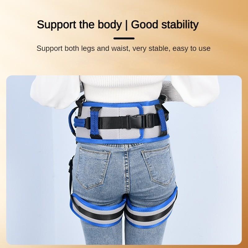 Rehabilitation Nursing Aid Device Elderly Mobility Protective Support Strap Walking Practice Assisted Standing Belt Blue