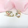 Exaggerated Retro Floral Pearl Stud Earrings In European Oil Painting Style - Hot Selling Cross-Border Accessory