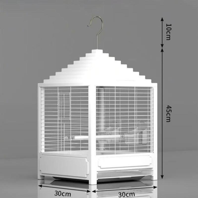 

Portable Bird Cages Luxury Bird Cage Parrot Birds Accessories Houses Habitats Parrots Small Animal Hideout Birdcage Supplies белый
