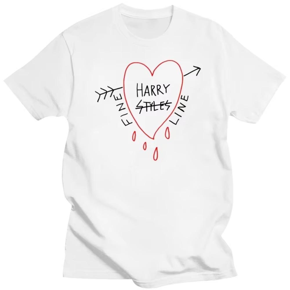 

Футболка с альбомом FINE LINE, летняя, Harajuku, винтажная, женская, мужская, хип-хоп, графические рубашки, унисекс, мода, уличная одежда, топы, футболки, счастливые стили S белый