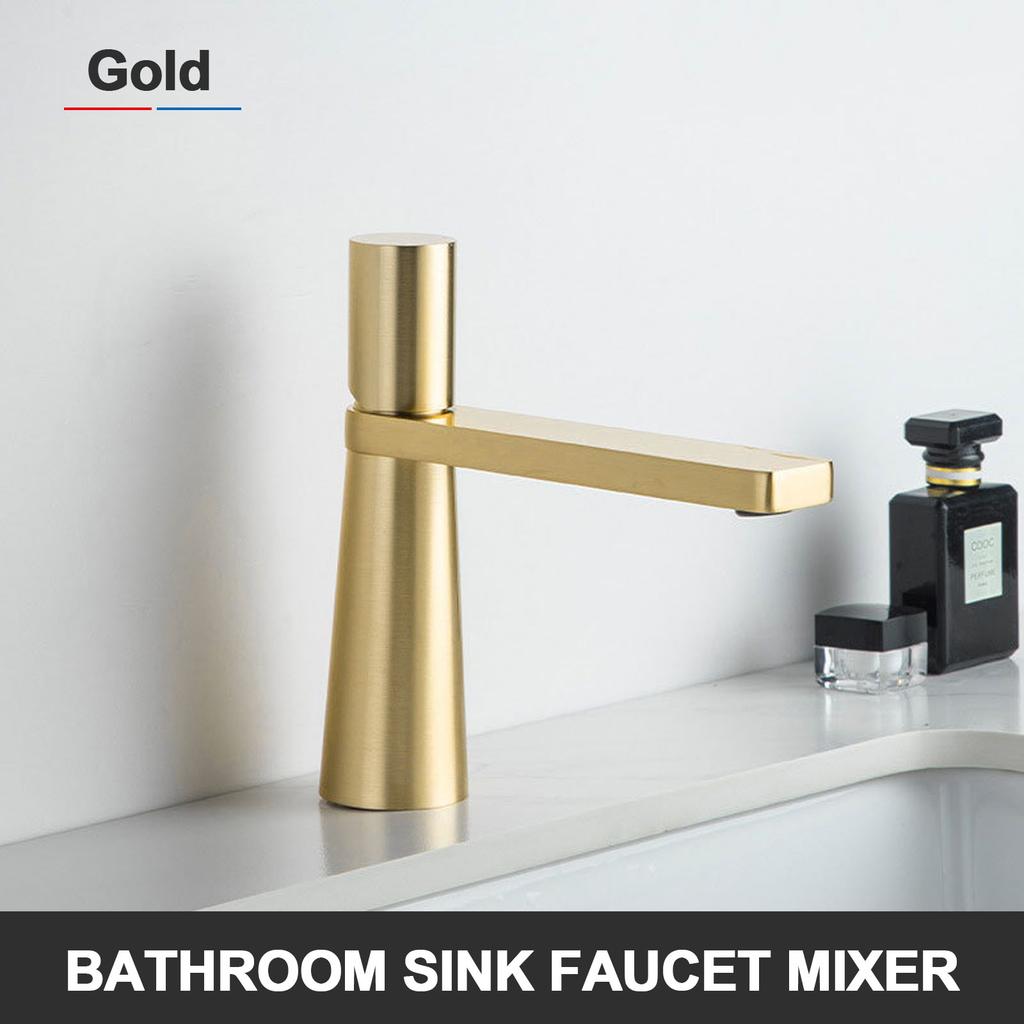 Bathroom Sink Faucet Single Hole Tall High Lavatory Vanity Basin Mixer Tap Commercial Modern Commercial Vessel Sink