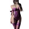 Purple sexy sex ring lace onesie pure desire uniform suit no temptation