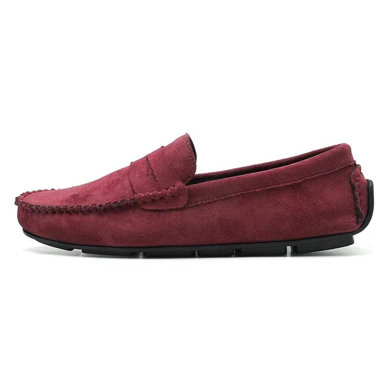 High Quality Men's Casual Shoe Loafers Hand-sewn Slip-on Flat Bottom Trendy All-match Mens Ddriving Shoe Fashion Men Casual Shoe