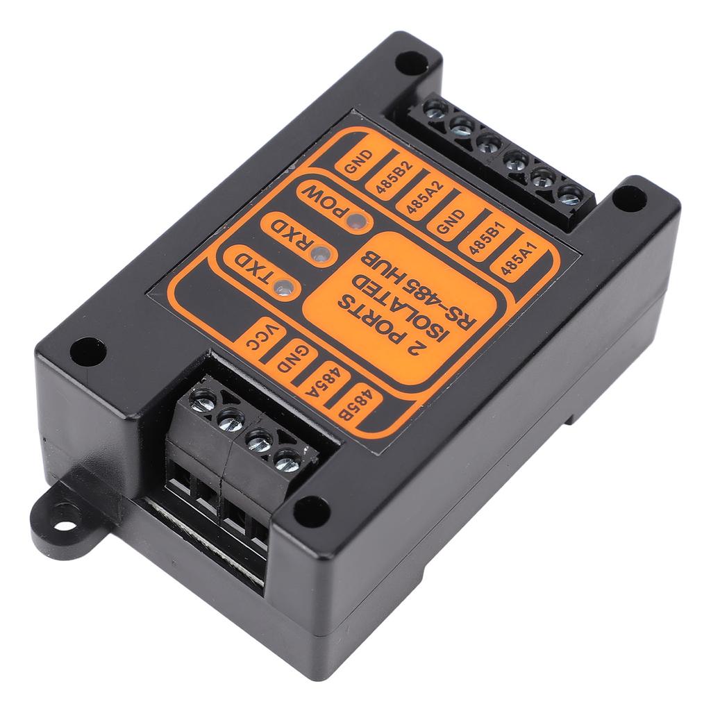 2 Ports Isolated Hub Serial Converter Automatic   Isolated Hub 1 in 2 Out Industrial Isolated Hub for Outdoor Engineering Applications