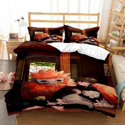 Set Copripiumino Anime 3D Jujutsu Kaisen Stampa Digitale Poliestere Set Biancheria da Letto Copripiumini per Ragazzi Set Biancheria da Letto Tessili per la Casa