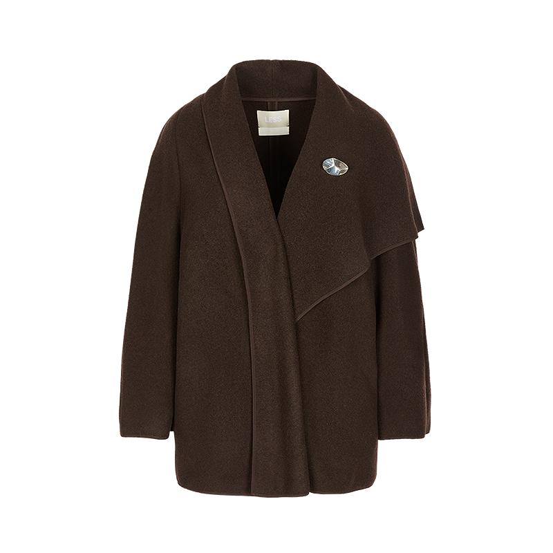 LESS 2025 Autumn H-line Wool & Cashmere Coat