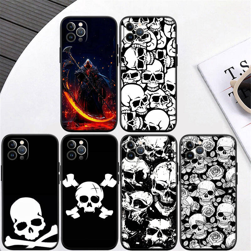MH66 Grim Reaper Skeleton Skull Phone Shell Case for Redmi Note 8 9 10 11 11S 10C 10X 10A 10T 9A 9C 9T 9S 8T Pro Max Plus Prime