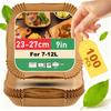 Hârtie de copt pentru friteuză cu aer 25/50/100/150 buc pentru coșuri de 4,5-8L/7-12L 16/20/23cm Accesorii XXL Pătrate pentru friteuză cu aer pentru Ninja, Cosori,