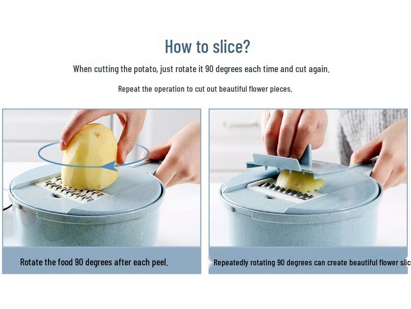 Multifunctional Kitchen Vegetable and Potato Grater & Slicer