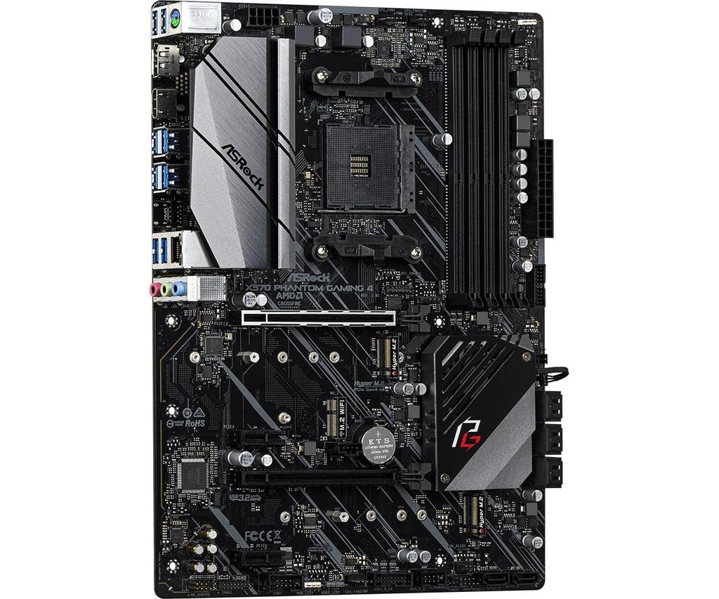 ASRock X570 Phantom Gaming 4 Kompatibel mit AMD Ryzen 5000 Serie CPUs X570 ATX Japanischer Händler Mainboard, (AM4 Sockel), [Offizielles Produkt]