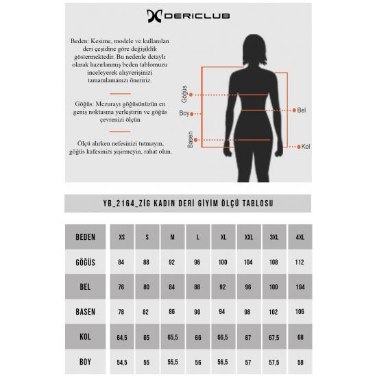 Damenjacke Yb-2164 Damenjacke aus echtem Leder mit Reißverschluss