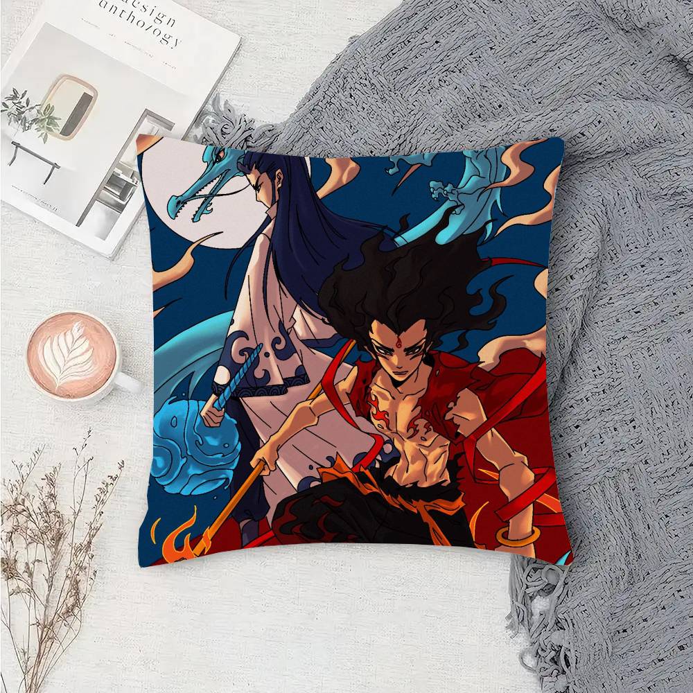 Animated Movie Nezha Pillow Case Fashion Square Pillowcase Bedroom Sofa Room Ins Decoration Leisure