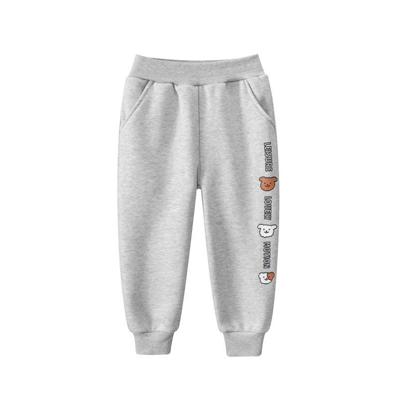 Brand Children's Clothing Export Original Children's Pants 2026 Autumn and Winter New Style Girls' Sports Pants Cartoon Fleece-Lined Long Pants