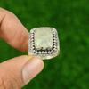 Golden Rutile Stone Promise Elegant Solitaire Ethnic Ring Sterling Silver US 9.5
