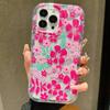 Flower Summer Pink Floral Transparent Phone Case For iPhone 17 16 15 14 11 Pro Max Plus 13 12 16E 17 Air Soft Bumper Cover