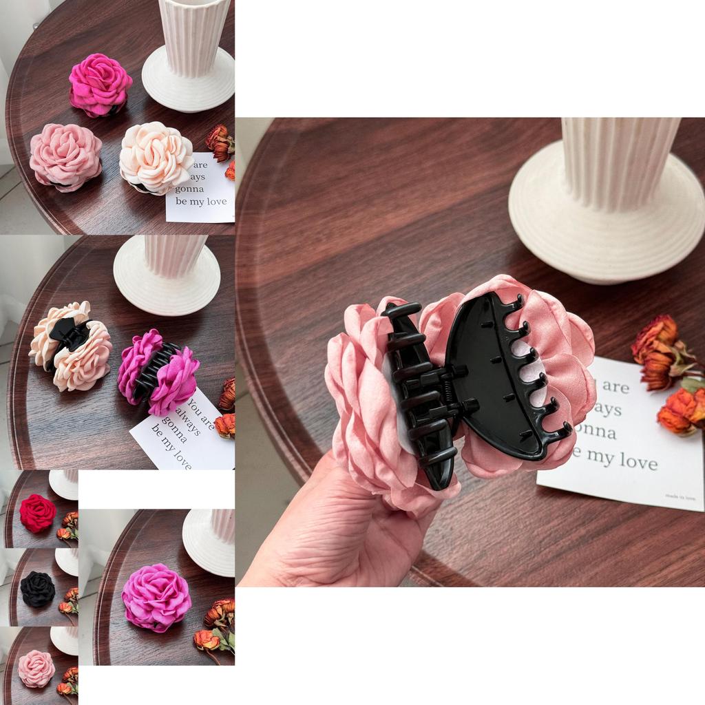 Elegant Summer Rose Flower Hair Clip For Effortless Updos And Fashionable Styles