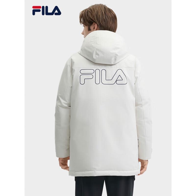 FILA Men's Mid-Length Hooded Parka Down Jacket
